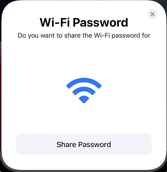 Share Wi-Fi Password from iPhone to other devices